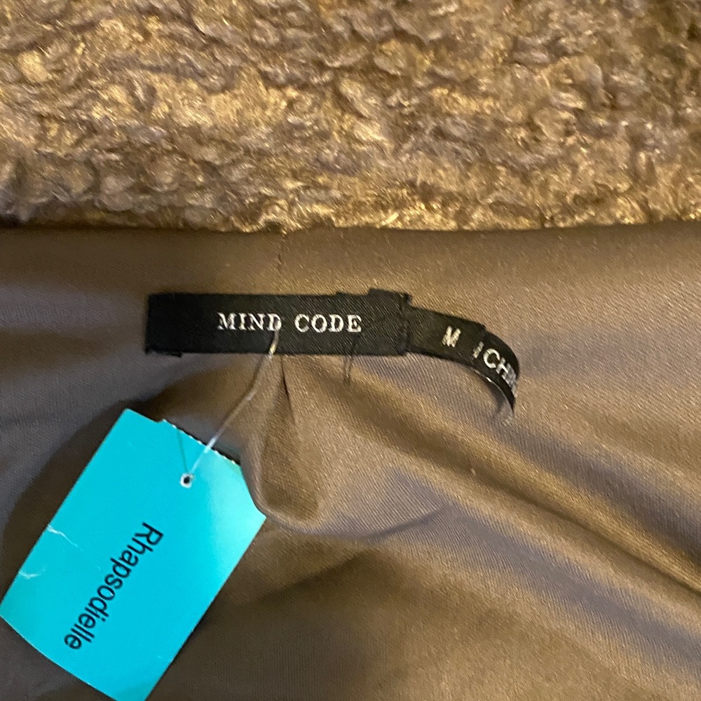 Mind Code Taupe Faux Fur Jacket - Picture 4 of 4